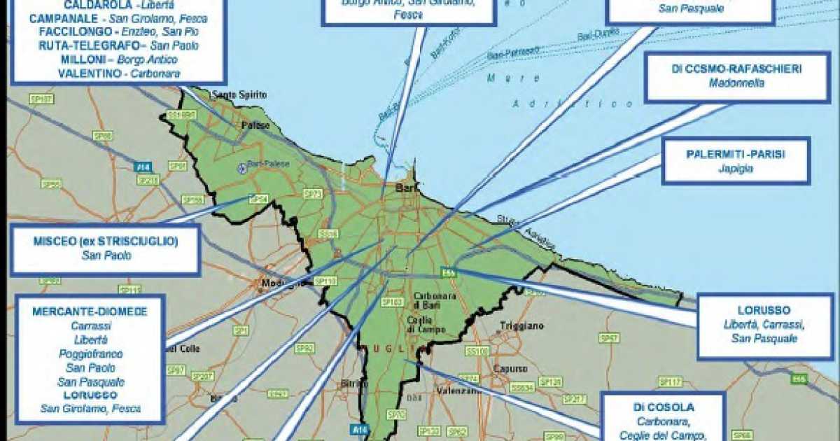 Capriati, Strisciuglio, Parisi, Diomede: la storia dei 22 clan criminali di Bari